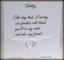 wedding photo - Sister in law necklace, New sister, Sister in law to be, Gift to grooms sister