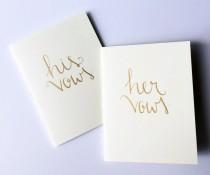 wedding photo - Wedding Vow Books, Gold Wedding Vow Books, Ivory Vow Books, Wedding Vow Book Set, His and Hers Vow Books
