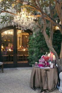 wedding photo - DIY Chandeliers And Outdoor Lighting