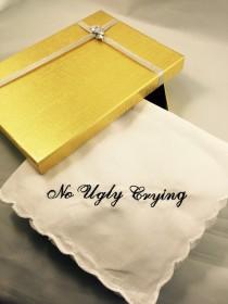 wedding photo - No Ugly Crying Handkerchief by Wedding Tokens