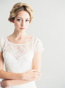 wedding photo - Alice - Lace and Silk Wedding Dress