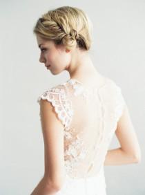 wedding photo - Ava - Beaded Lace and Silk Wedding Dress