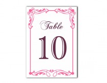 wedding photo -  Table Numbers Wedding Table Numbers Printable Table Cards Download Elegant Table Numbers Pink Table Numbers Digital (Set 1-20)