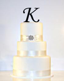 wedding photo - 4" Monogram Cake Topper