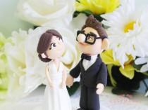 wedding photo - Custom Wedding Cake Topper - Elli & Carl from Movie UP