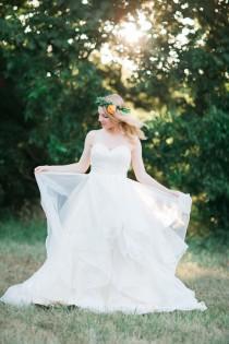 wedding photo - Wedding Dress with Tiered Skirt - The Sadie Dress