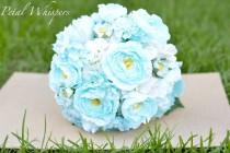 wedding photo - Something Blue - Blue Bridal Bouquet - Hydrangea Bridal Bouquet - Wedding Flowers - Bridal Boquet - Bride And Groom Flowers
