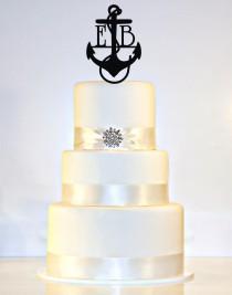 wedding photo - Anchor Wedding Cake Topper