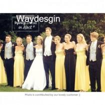 wedding photo -  Bridesmaid Dress Infinity Dress Black Floor Length Wrap Convertible Dress Wedding Dress