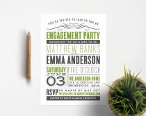 wedding photo - Old Fashioned Engagement Party Invitation