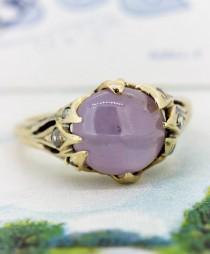 wedding photo - Antique Pink Star Sapphire Ring 