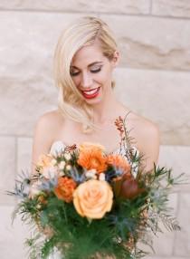 wedding photo - Elegant Peach & Periwinkle Wedding Inspiration