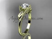 wedding photo -  Unique 14kt yellow gold engagement ring ADLR322
