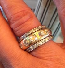 wedding photo - antique scottish 5 STONE DIAMOND ring