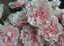 wedding photo - Real Touch Off-White & Blush Pink Peonies Single Stem For Silk Wedding Bridal Bouquets, Wedding Table Centerpieces