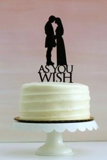 wedding photo - As You Wish - Silhouette Wedding Cake Topper - Inspired by Princess Bride