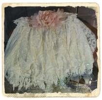 wedding photo -  Vintage Lace Tattered Skirt