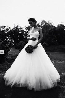 wedding photo - Fluffy Cotton Slip Wedding Dress
