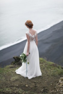 wedding photo -  Milk Shade Open Back Wedding Dress With Cotton Slip