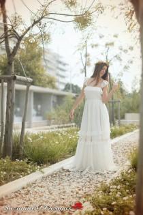 wedding photo - Wedding Dress, Bohemian Wedding Gown, Boho Bridal Gown, Unique Ivory Wedding Dress,Romantic Lace Wedding Dress Handmade by SuzannaM Designs