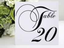 wedding photo - Table Numbers--Wedding--Reception-- Tent Style--The Elegant Collection-- Customize--Colors can be changed