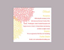 wedding photo -  DIY Wedding Details Card Template Editable Text Word File Download Printable Details Card Yellow Hot Pink Details Card Floral Enclosure Card