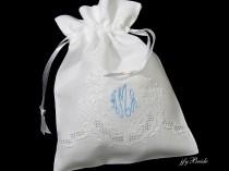 wedding photo - Irish Linen Gift Bag, Jewelry Bag, Personalized Favor Bag, Bridesmaid Gift Bag