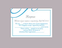 wedding photo -  DIY Wedding RSVP Template Editable Text Word File Download Printable RSVP Cards Aqua Rsvp Card Template Blue Rsvp Card