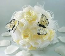 wedding photo - Origami Wedding Bouquet, Bridal Bouquet - Whimsy Style, Butterfly Bouquet, Wedding Bouquet, Flower Bouquet, Ethereal Wedding