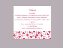 wedding photo -  DIY Wedding Details Card Template Editable Text Word File Download Printable Details Card Pink Red Details Card Elegant Enclosure Cards