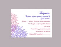 wedding photo -  DIY Wedding RSVP Template Editable Text Word File Download Rsvp Template Printable RSVP Cards Purple Fuschia Rsvp Card Floral Rsvp Card