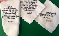 wedding photo - Set of 3 personalized handkerchiefs