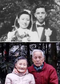 wedding photo - 70 ans plus tard, ce couple revit sa cérémonie de mariage ! - Mariage.com