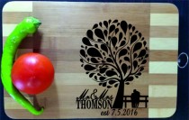 wedding photo -  Custom Personalized Cutting Board Engraved, Wood Cutting Board, Wedding Gift, Housewarming Gift, Anniversary Gift, Valentines Day Gift
