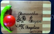 wedding photo -  Custom Personalized Cutting Board Engraved, Wood Cutting Board, Wedding Gift, Housewarming Gift, Anniversary Gift, Valentines Day Gift