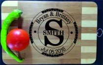 wedding photo -  Personalized Cutting Board Engraved Custom, Wood Cutting Board, Wedding Gift, Housewarming Gift, Anniversary Gift, Valentines Day Gift