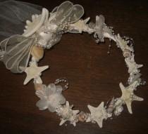 wedding photo - Beach Wedding Bridal Headpiece with Starfish