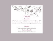 wedding photo -  DIY Wedding Details Card Template Editable Text Word File Download Printable Details Card Purple Details Card Elegant Enclosure Cards