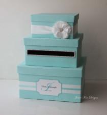 wedding photo - Wedding Card box, Tiffany Box, Money Box- Custom Made