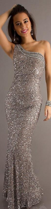 wedding photo - Page Not Found : Long One Shoulder Open Back Sequin Dress