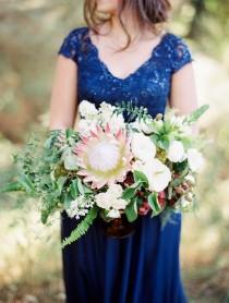wedding photo - Cobalt & Crimson Autumn Wedding Inspiration