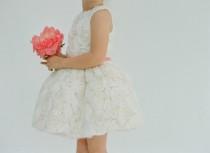 wedding photo - The Hannah Flower Girl Dress (with custom accent color)