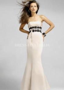 wedding photo -  Buy Australia Mermaid White Strapless Lace with Ribbon at Waist Satin Floor Length Bridesmaid Dresses for Winter by Alexia 4008 at AU$145.86 - Dress4Australia.com.a