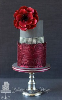 wedding photo - Silver Glam Ribbon - Cake Wrap