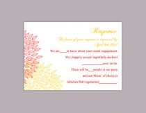 wedding photo -  DIY Wedding RSVP Template Editable Text Word File Download Rsvp Template Printable RSVP Card Yellow Pink Rsvp Card Template Floral Rsvp Card