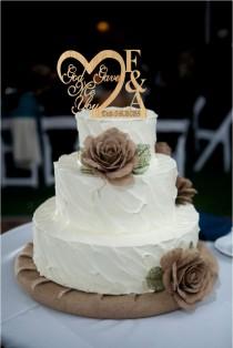 wedding photo - Wedding Cake Topper, God Gave Me You CakeTopper, Wedding Decoration, Cake Decor, Rustic Wedding Cake Topper, Free Base Display.