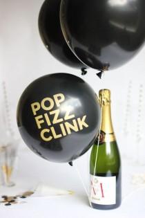 wedding photo - POP FIZZ CLINK New Year's Eve Balloons