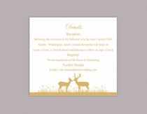 wedding photo -  DIY Wedding Details Card Template Editable Text Word File Download Printable Details Card Gold Details Card Elegant Information Cards