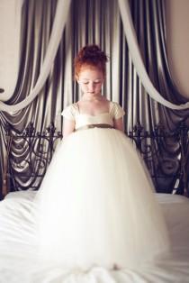 wedding photo - Ivory Flower Girl Dress