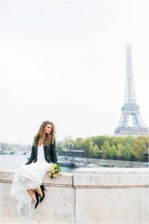 wedding photo - Rock inspired bridal photography Paris